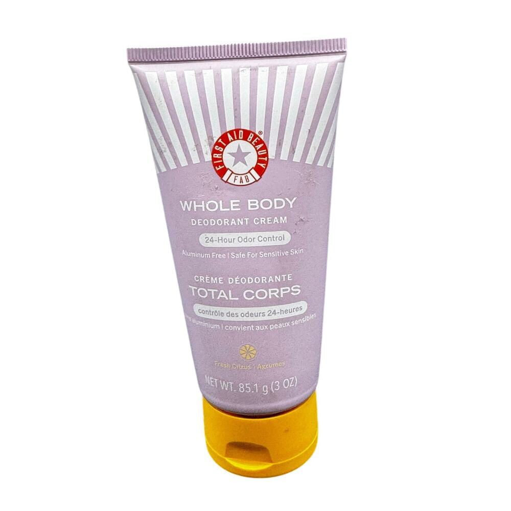 NWT First Aid Beauty Whole Body Deodorant Cream 24 Hour Odor Control 3oz